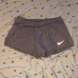 Women’s gray Nike athletic shorts